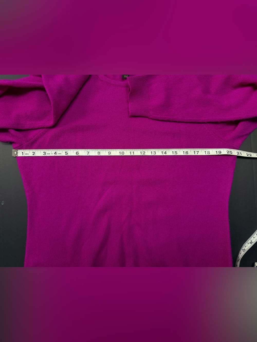 Charter Club Luxury 100% Cashmere Sweater Women’s Large Pink Fuchsia Crew Neck - Picture 4 of 5